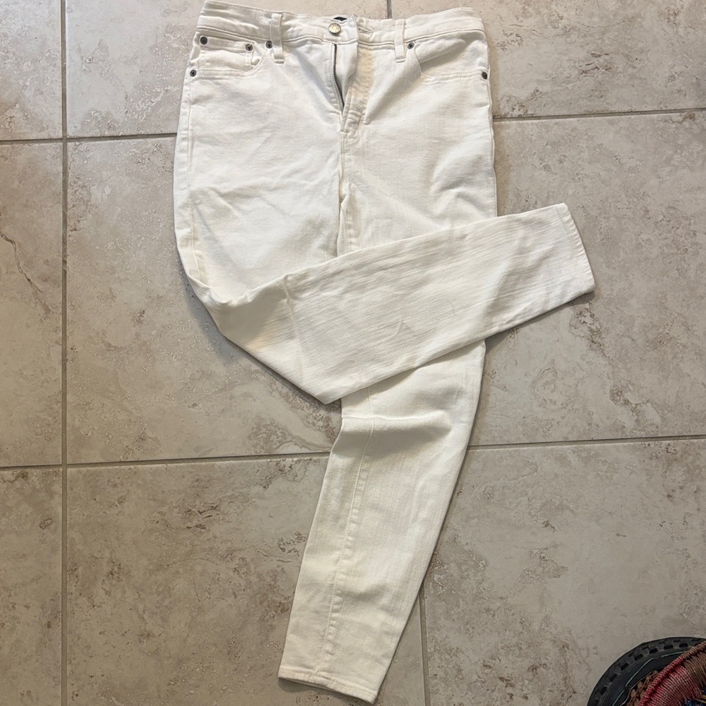 JCrew Mercantile White High-Rise Skinny Jeans